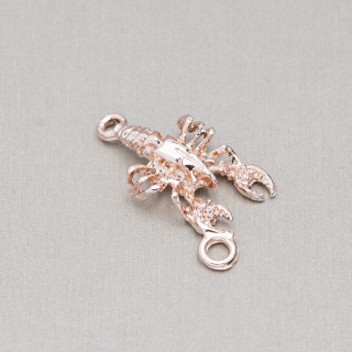 Componenti Di Zama A 2 Anellini Aragosta 16x28mm 45pz Oro Rosa Light