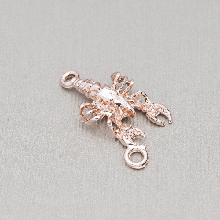 Zamak Components With 2 Lobster Rings 16x28mm 45pcs Light Rose Gold