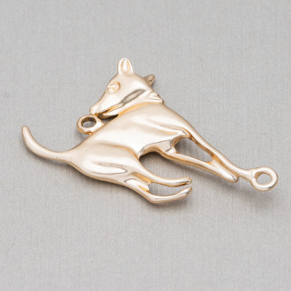 Zamak-Komponenten mit 2 Ringen Fawn 23x38mm 30Stk Golden Light