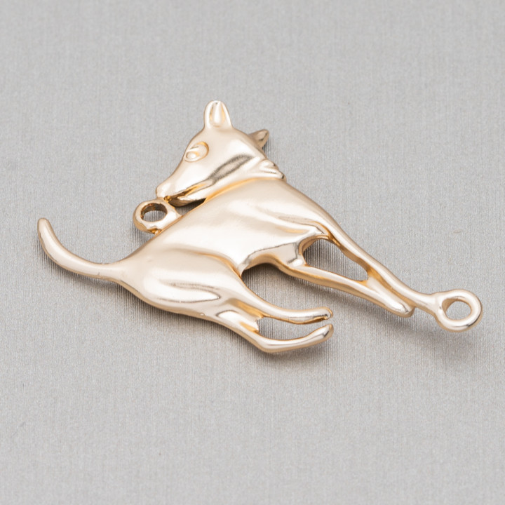 Componentes De Zamak Con 2 Anillos Fawn 23x38mm 30pzs Golden Light