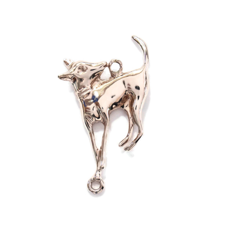 Zamak Components With 2 Rings Fawn 23x38mm 30τμχ Ανοιχτό ροζ χρυσό