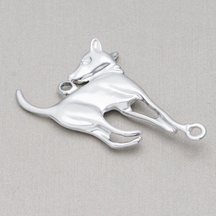 Composants Zamak Avec 2 Anneaux Faon 23x38mm 30pcs Argent