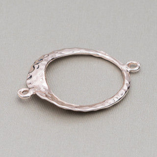 Composants Zamak Avec 2 Anneaux Créoles Usinés 27x35mm 40pcs Or Rose