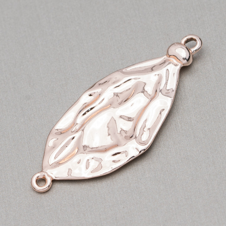 Zamak-Komponenten mit 2 Ringen Leaf Beat 20 x 47 mm 30 Stk. Helles Roségold