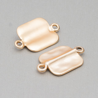 Componenti Di Zama A 2 Anellini Quadrato 15x24mm 45pz Dorato Light