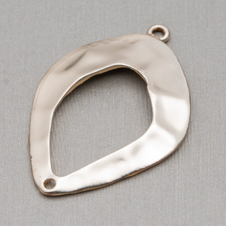 Zamak-Komponenten mit 2 perforierten Rautenringen 30 x 44 mm 30 Stk. Golden Light