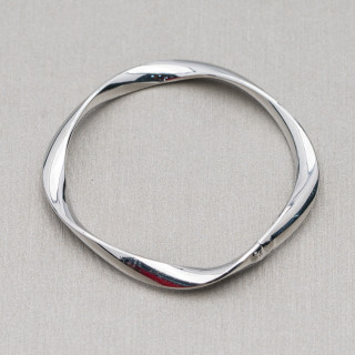 Componenti Di Zama A Cerchietto Ondulato 30mm 30pz Rodiato