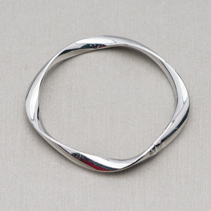 Zamak Components with Wavy Circle 30mm 30pcs Rhodium Plated