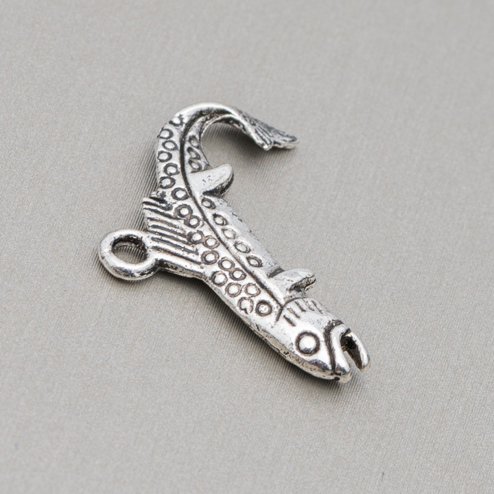 Componentes De Zamak Con Anillo Pez 20x25mm 30pzs Rodio