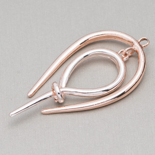 Composants en fer Zamak avec 12 pièces en or rose