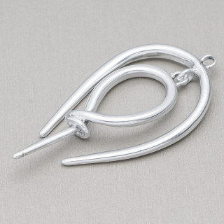 Zamak Iron Components With Loop 12τμχ Ασημί