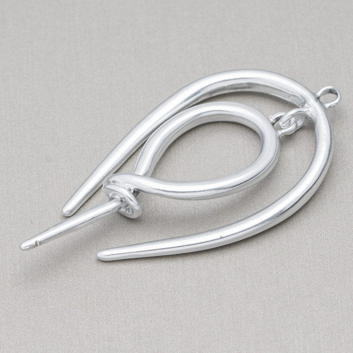 Composants De Fer Zamak Avec Boucle 12pz Argent