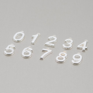 Pendant Components Brass Charms Mixed Numbers 200g Assorted Silver