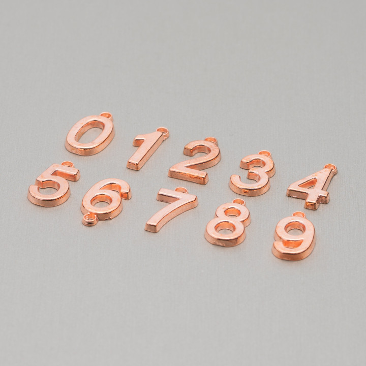 Pendant Components Brass Charms Mixed Numbers 200g Assorted Rose Gold