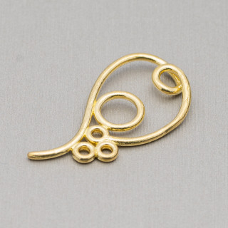 Bronze Komponentenverbinder Bearbeitete Kreise 18x35mm 22St