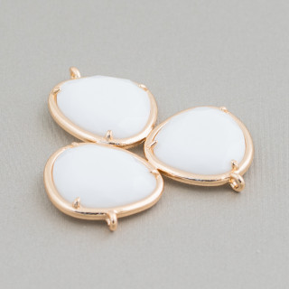 3 pièces 3 pièces connecteur de composant en Bronze oeil de chat blanc