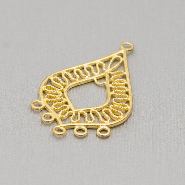 Bronze-Komponentenverbinder Drop Machined 21x34mm 18St