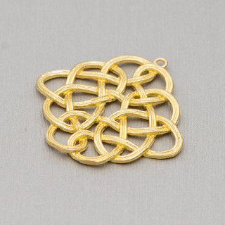 Fancy Raw Bronze Component Connector 31x31mm 14τεμ