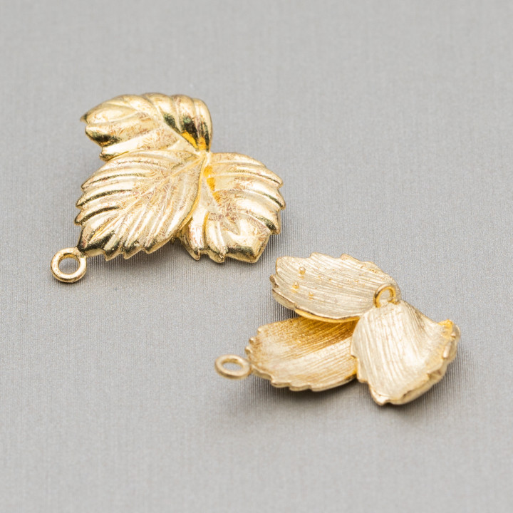 Leaf Komponentenverbinder aus gebürsteter Bronze 20x19mm 20St