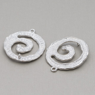 Connettore Componente Di Ottone Con Zircone Cerchio 29x35mm 10pz