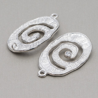 Connettore Componente Di Ottone Con Zircone Ovale 21x35mm 10pz