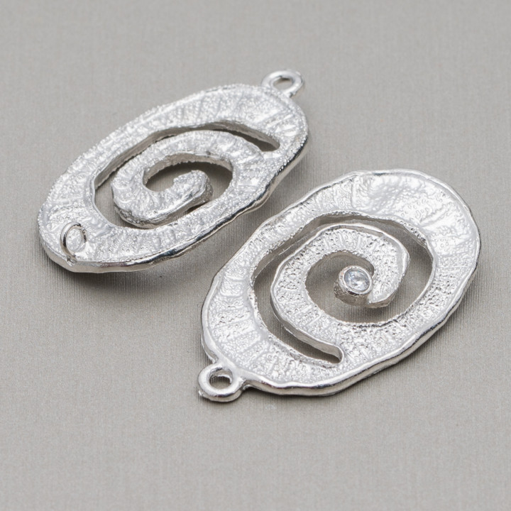 Connettore Componente Di Ottone Con Zircone Ovale 21x35mm 10pz