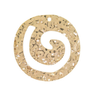 Connettore Componente Piastre Di Bronzo Battuto 25pz Spirale 49mm