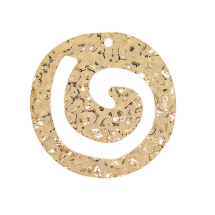 Connettore Componente Piastre Di Bronzo Battuto 25pz Spirale 49mm