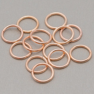 Contromaglia Anellini di Acciaio Aperto 0,8x7mm 50gr Oro Rosa