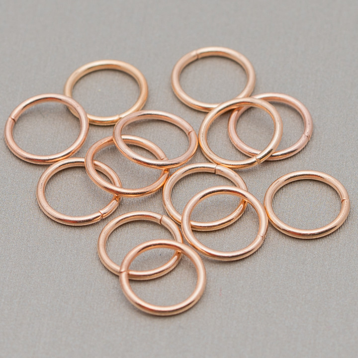 Contromaglia Anellini di Acciaio Aperto 0,8x8mm 50gr Oro Rosa