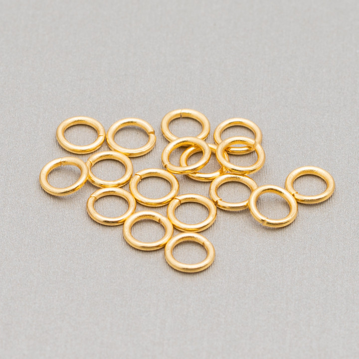 Open Steel Rings 0.8x8mm 50g Gold Plated 550pcs