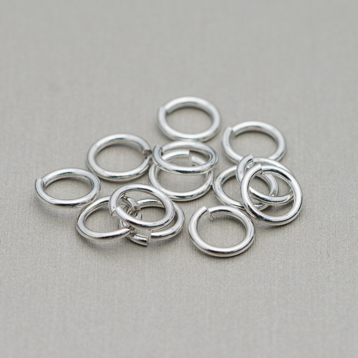 Gegenmaschen Offene Messingringe Dicke 0,6mm Durchmesser 4mm 1000gr Rhodium