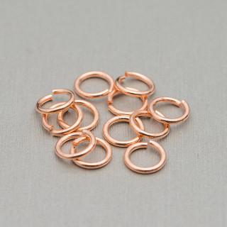 Contramalla Abierta Anillos Latón Espesor 0,7mm Diámetro 4mm 100gr 3200pcs Oro Rosa