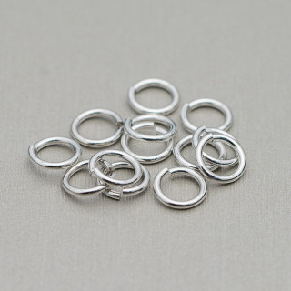 Contre-maille Anneaux Ouverts Laiton Epaisseur 1mm Diamètre 7mm 100gr 800pcs Rhodié