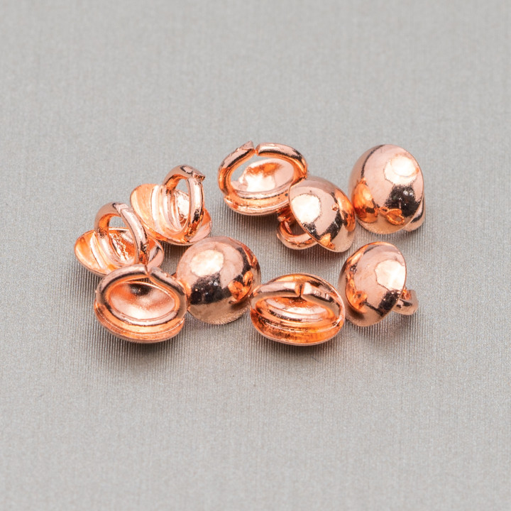 Copa de latón gancho anillo cubierta 160 piezas oro rosa