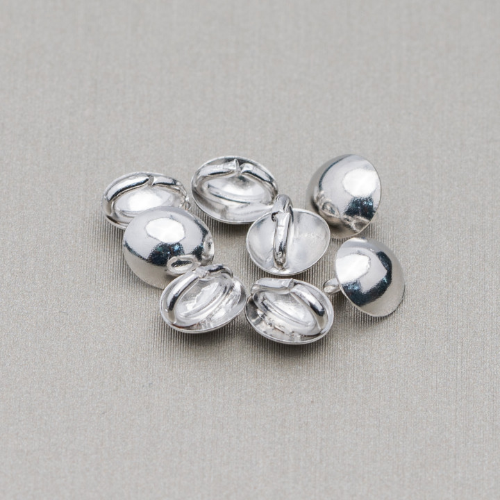 Brass Cup Hook Cover Rings 160pcs Rhodium Plated