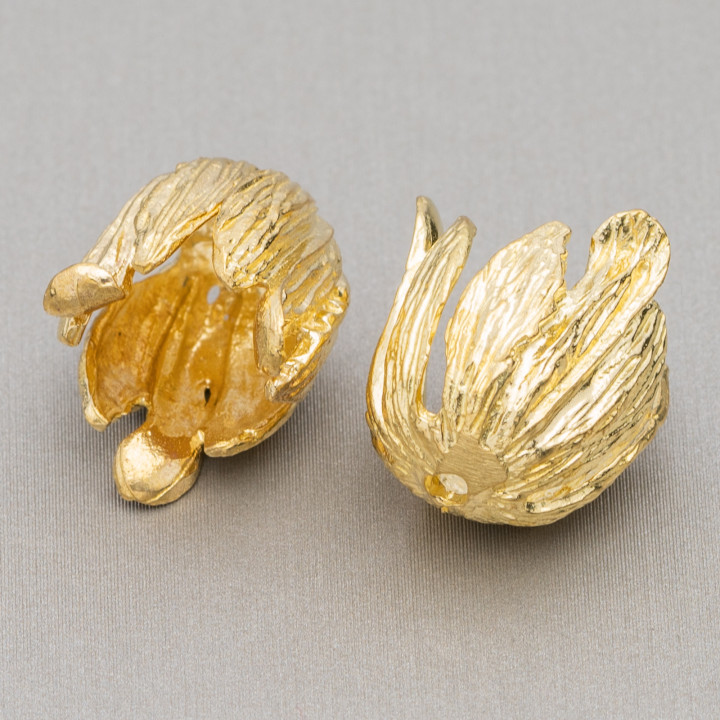 Tassen Bronze Blumen 14x20mm 16pz Golden