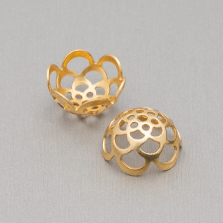 Blumenbecher perforiert Bronze 16mm 70St