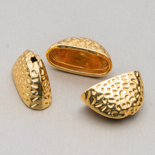 Wrought Brass Cups 11x24mm 26pcs Golden