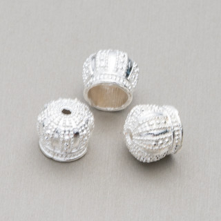 Brass Cups Crown 12mm 50pcs Silver