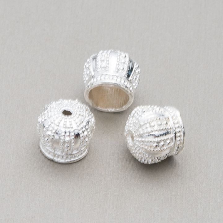 Copas de latón Corona 12mm 50pcs Plata