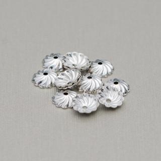 Spiral Brass Cups 7mm 60gr 600pcs Rhodium Plated