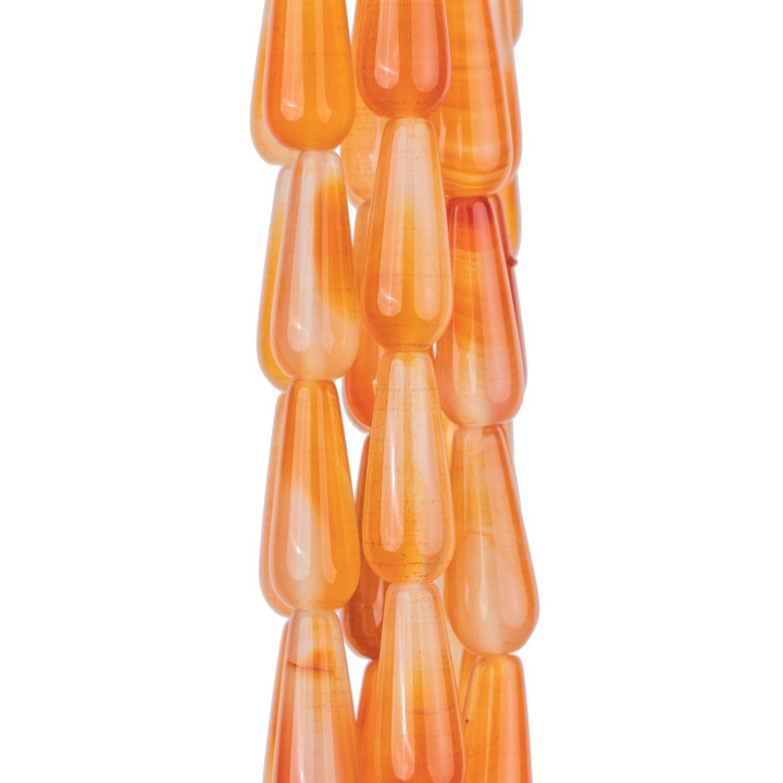 Gouttes Cornaline Rouge 8x20mm Multicolore