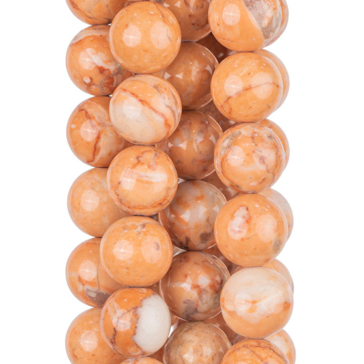 Ocher Imperial Jasper Round Smooth 12mm