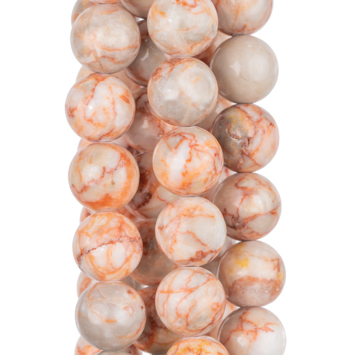 Jaspe Impérial Lisse Rond Ocre 14mm