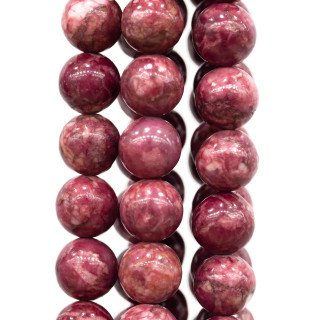 Hellroter imperialer Jaspis, glatt, rund, 12 mm