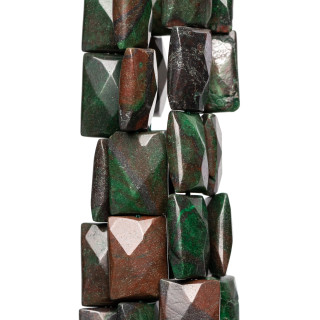 Jaspe Turmalinado Rectángulo Plano Facetado 13x18mm