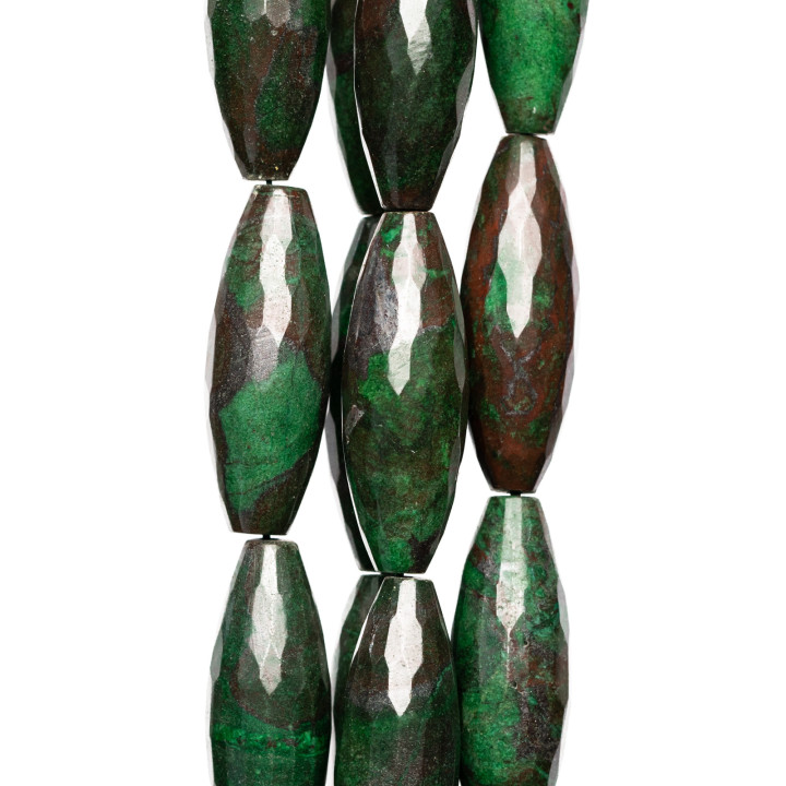 Facettierter Reisturmalin-Jaspis 15x40mm