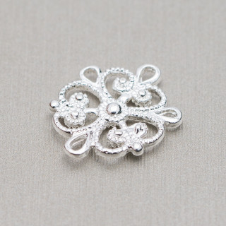 Entretoise Laiton Connecteur 15x18mm80pcs Argent