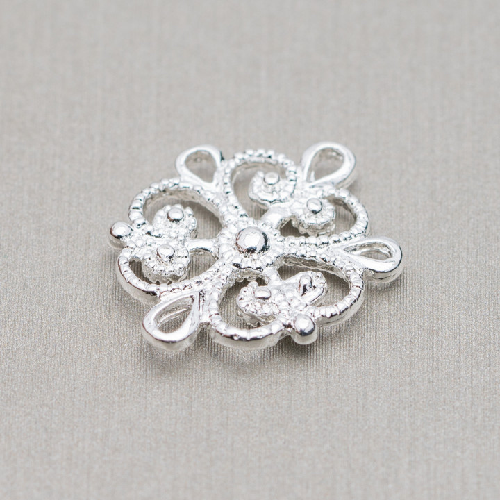 Espaciador Latón Conector 15x18mm80pcs Plata